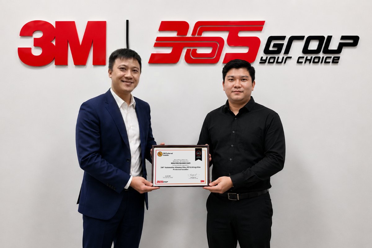 Nguyễn Quang Đạo nhận ghi nhận 3M Preferred Installer tại Auto365.vn