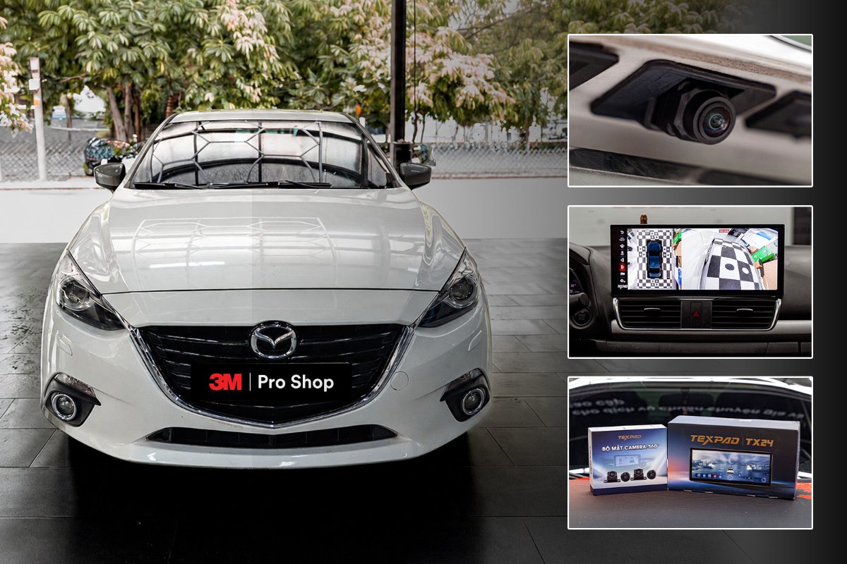 Màn hình TexPad 12.3 inch và camera 360 trên Mazda 3 tại Auto365.vn