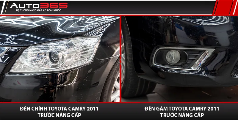 Hệ thống đèn của Toyota Camry 2011 trước khi nâng cấp