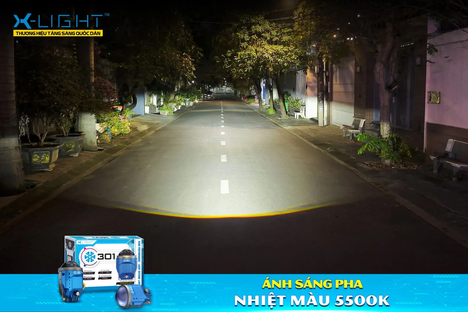 Ánh sáng Pha 5500K của X-Light 301 V2.