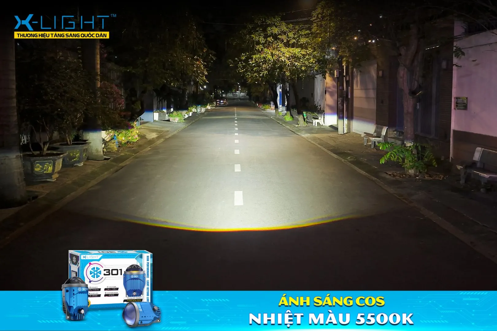 Ánh sáng Cos 5500K của X-Light 301 V2.