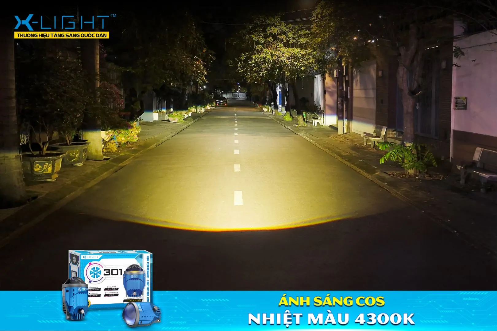 Ánh sáng Cos 4300K của X-Light 301 V2.