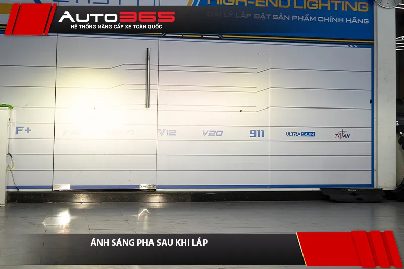 Ánh sáng Pha Toyota Fortuner sau khi hoàn thiện nâng cấp đèn