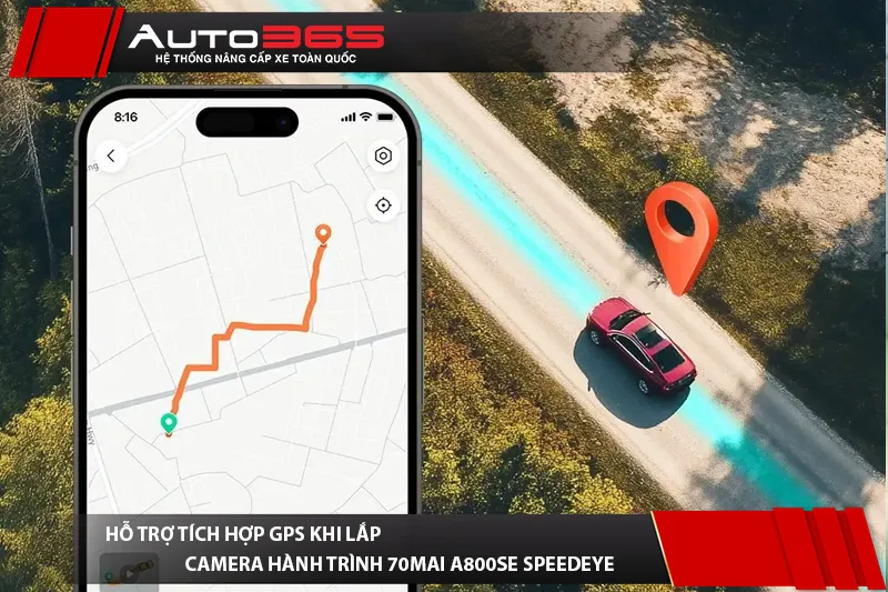 70mai A800SE SpeedEye có GPS tích hợp trên Kia K5 2022