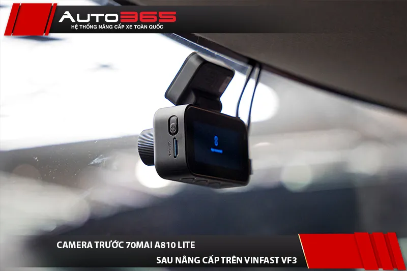 Camera trước 70mai A810 Lite lắp sau kính lái VinFast VF3