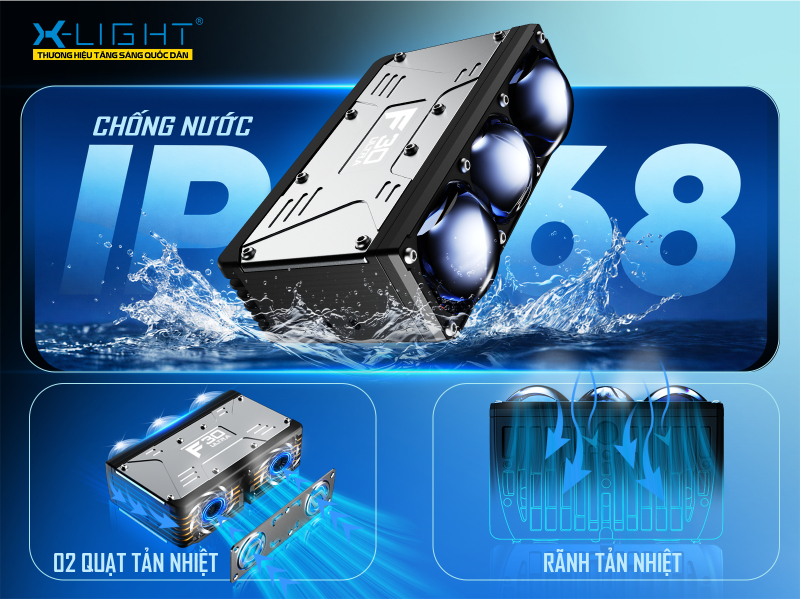 Ảnh cận cảnh hệ thống tản nhiệt 2 quạt và cấu trúc hợp kim nhôm