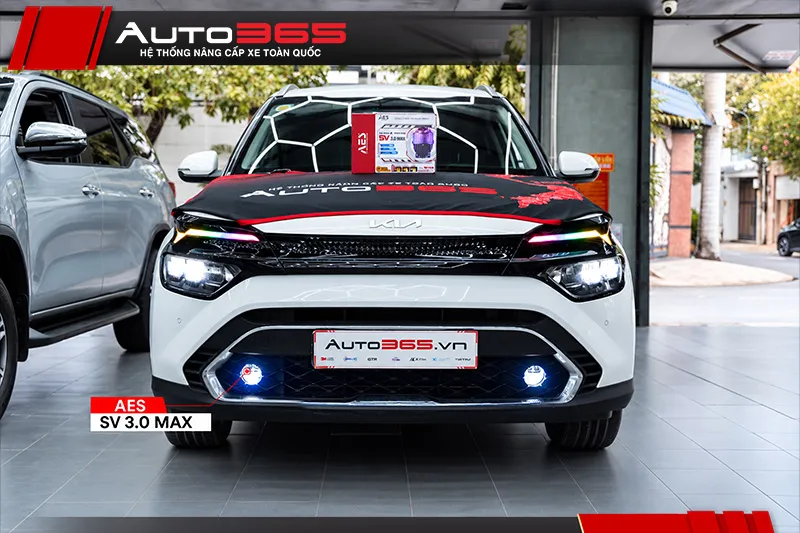 Kia Carens 1.4T Premium 2023 sau khi nâng cấp đèn gầm AES SV 3.0 Max.
