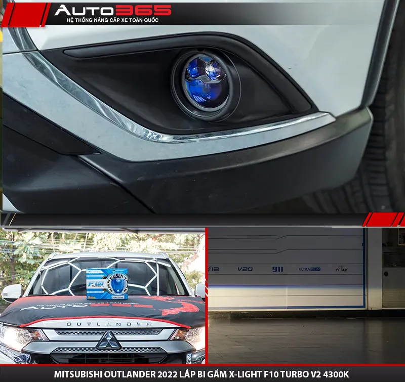 Cận cảnh đèn gầm và ngoại quan Mitsubishi Outlander 2022 sau nâng cấp