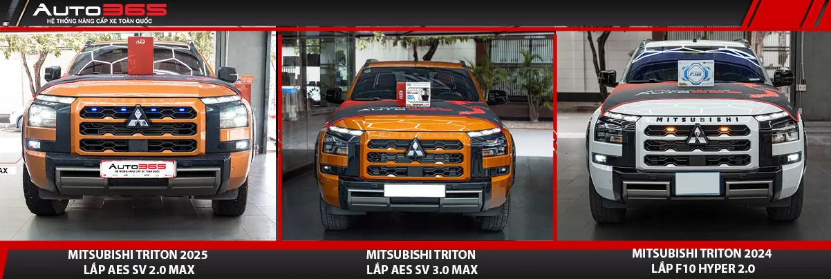 Tổng hợp ba chiếc Mitsubishi Triton trong các bài nâng cấp bi gầm tại Auto365.
