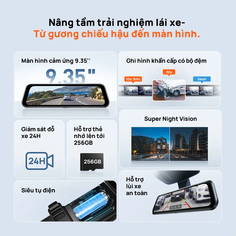 Camera hành trình 70mai S410 dạng gương