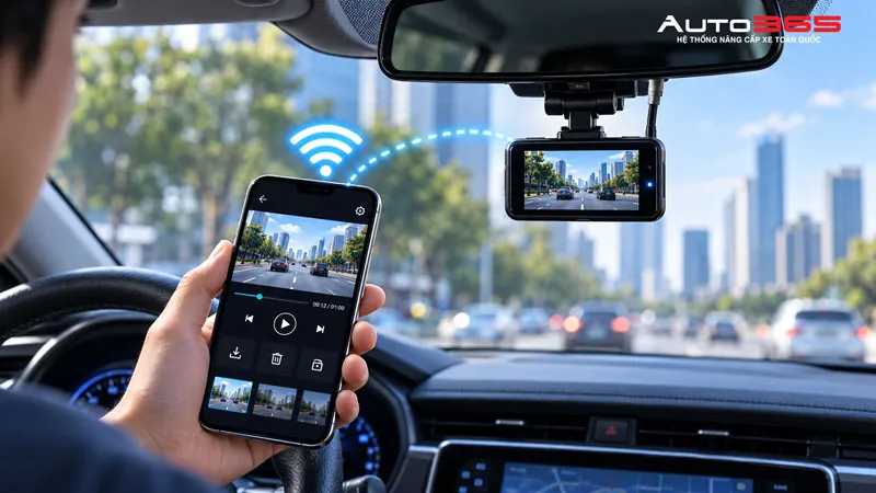 Camera hành trình Wi-Fi kết nối điện thoại
