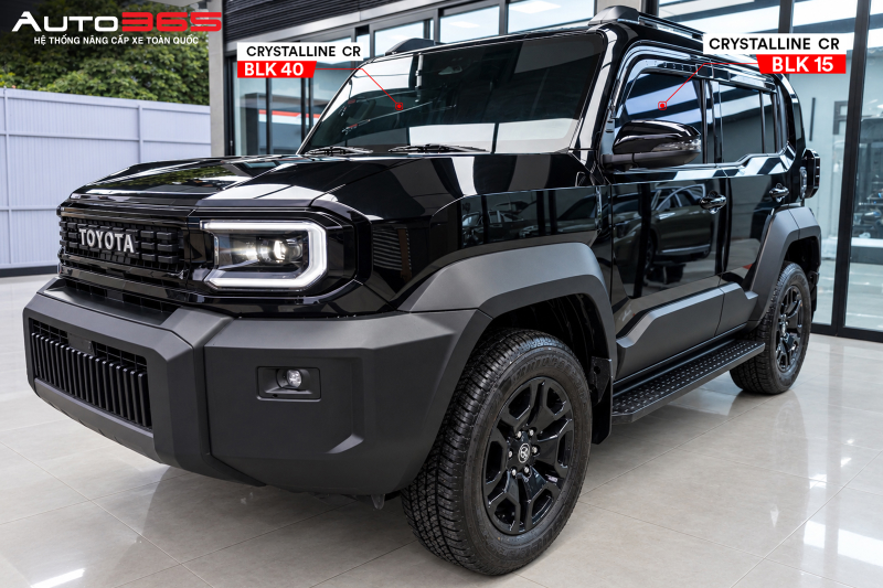 CR BLK 40 cho kính lái kết hợp CR BLK 15 cho kính sườn trên Land Cruiser Prado 2024