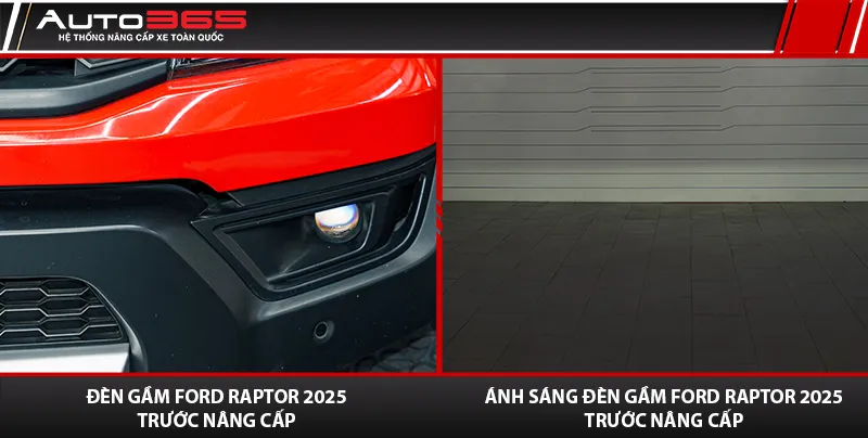 Đèn gầm LED nguyên bản của Raptor 2025 trước nâng cấp