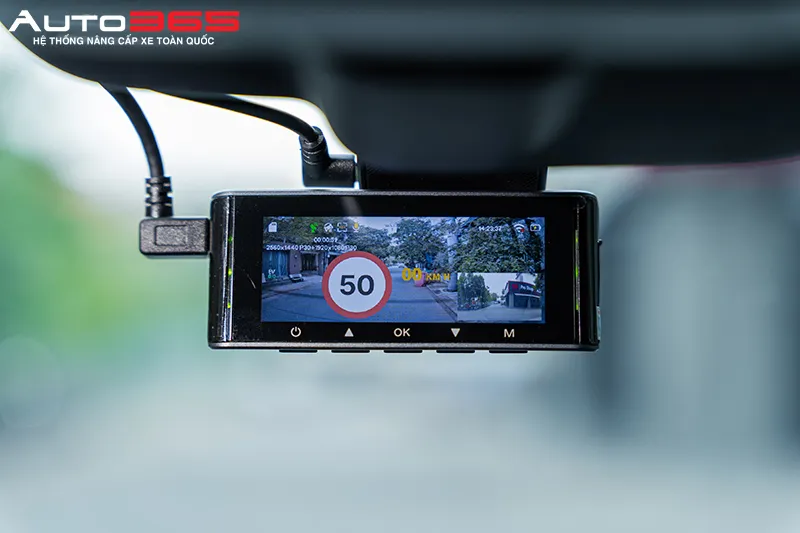 Hình ảnh hiển thị trên camera hành trình Vietmap SpeedMap M1