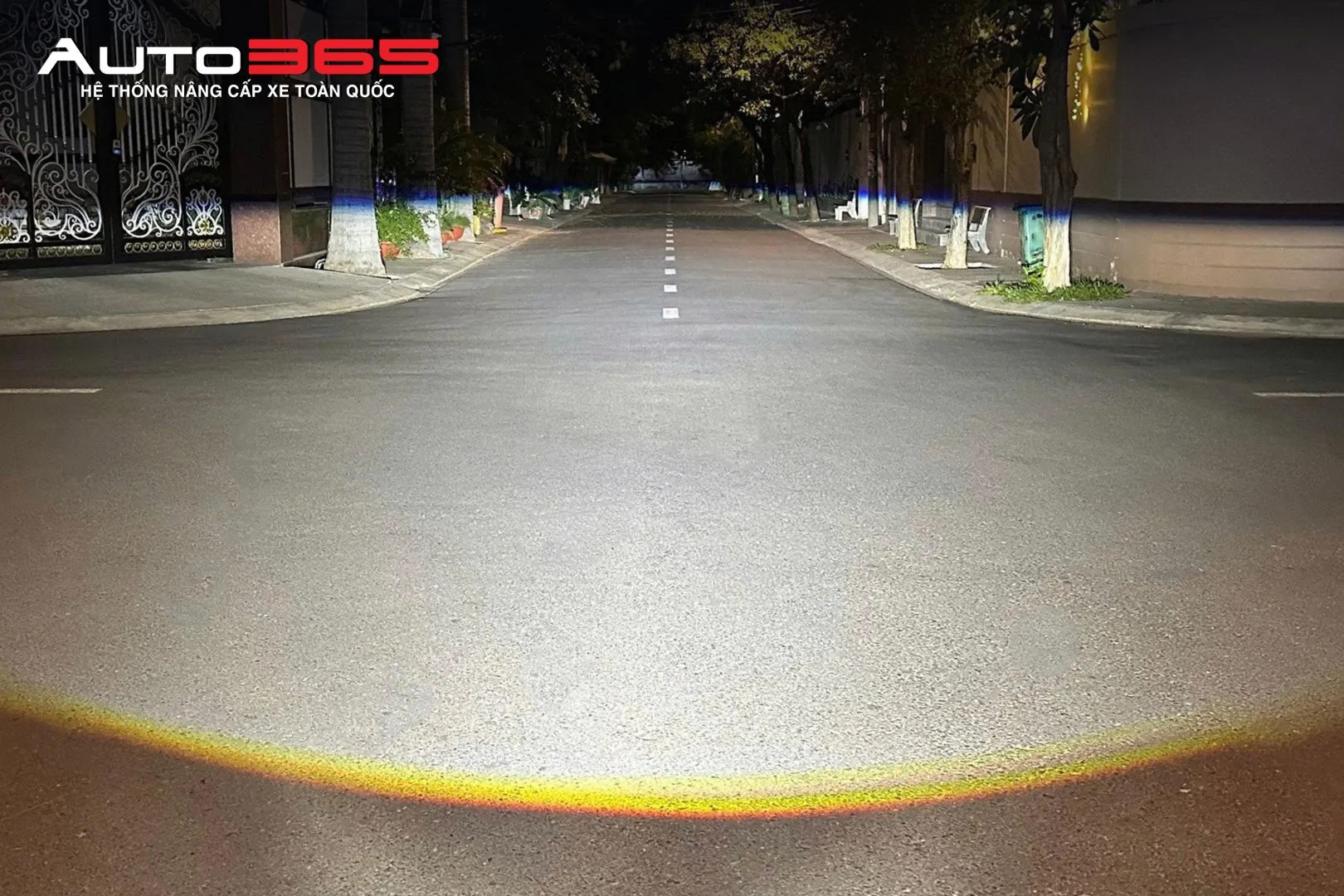 Vùng sáng Cos sau khi hoàn thiện, ghi nhận trên điều kiện chụp thực tế ban đêm.