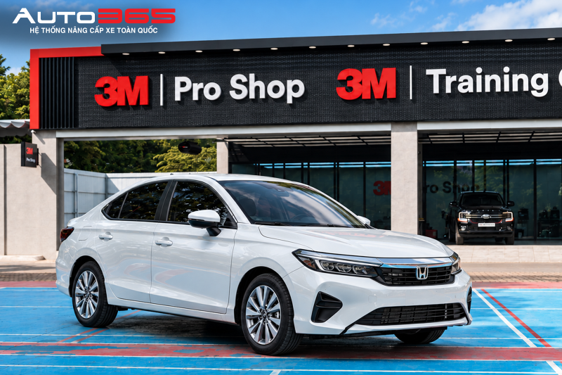 Honda City dán phim cách nhiệt 3M Crystalline CR BLK tại Auto365.vn - Trụ Sở Chính