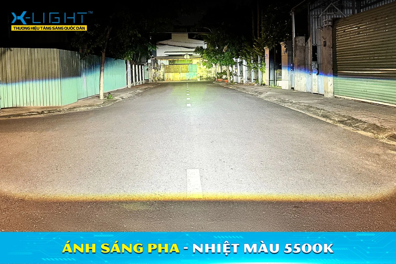 Vùng sáng Pha nhiệt màu 5500K của X-Light X5 Ultra sau khi căn chỉnh.