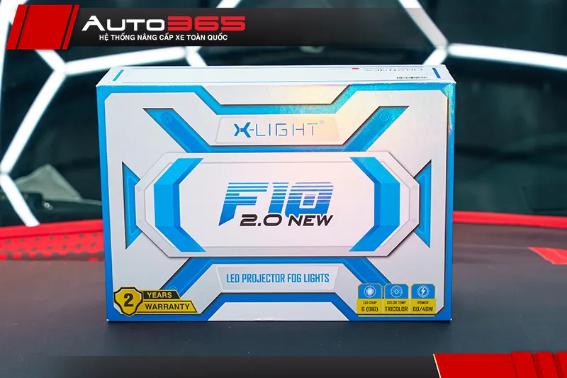 Hộp sản phẩm bi gầm X-Light F10 2.0 New tại Auto365