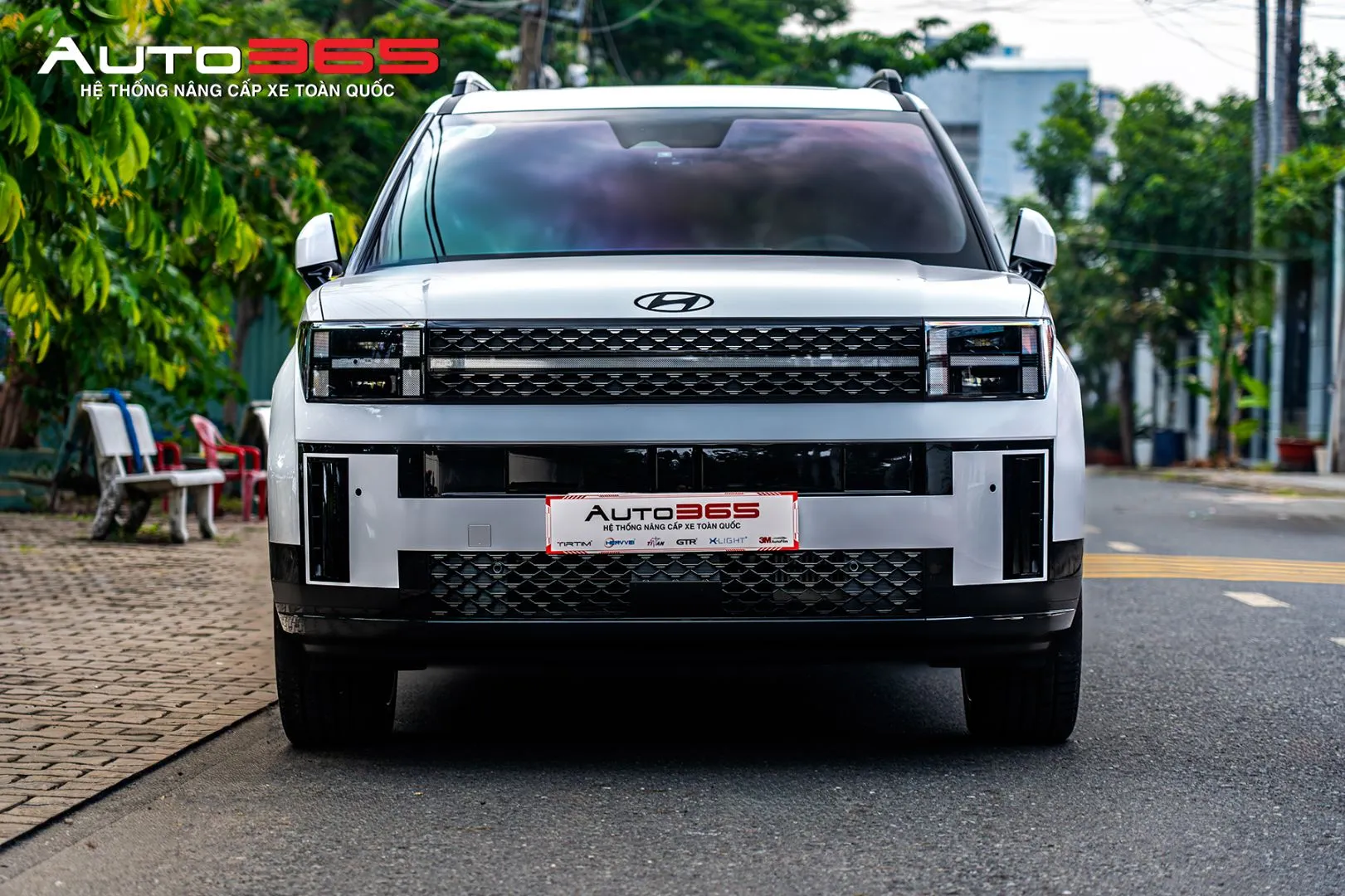 Hyundai Santa Fe 2.5L 2024 sau khi hoàn thiện hạng mục camera hành trình tại Auto365.vn – Trụ Sở Chính.
