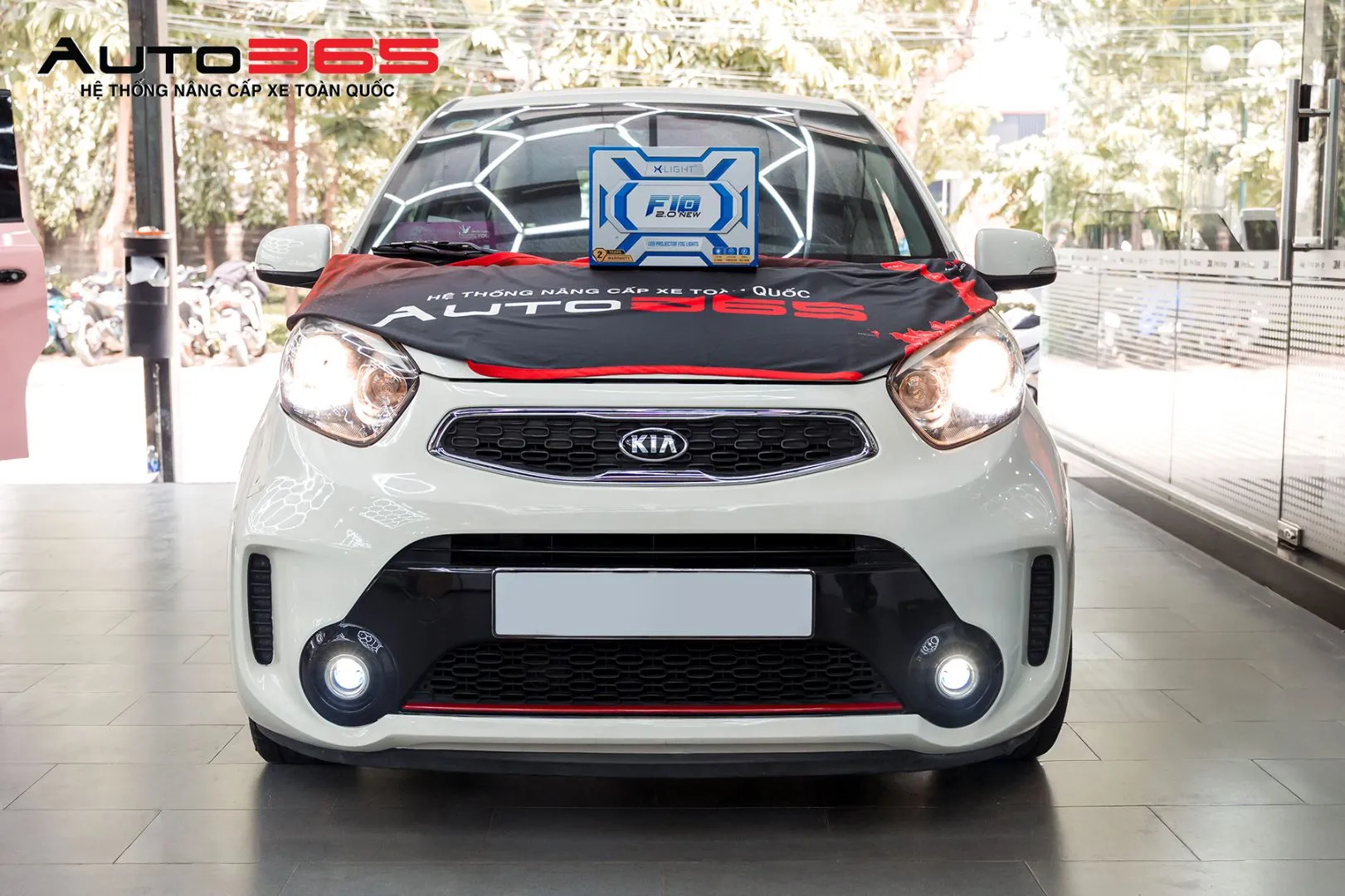 Kia Morning Si AT 2016 sau khi lắp bi gầm F10 2.0 New tại Auto365.vn – Trụ Sở Chính.