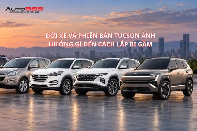 Minh họa đời xe và phiên bản Tucson