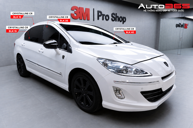 Cấu hình phim cách nhiệt 3M Crystalline CR BLK Pro cho Peugeot 408