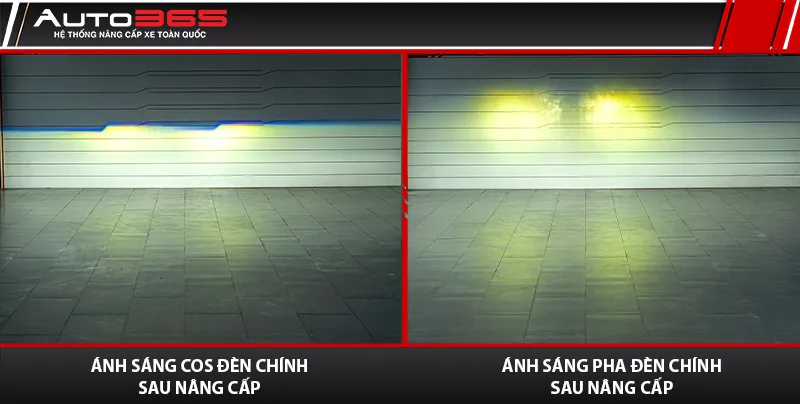 Ánh sáng đèn chính của Fortuner 2011 sau khi nâng cấp