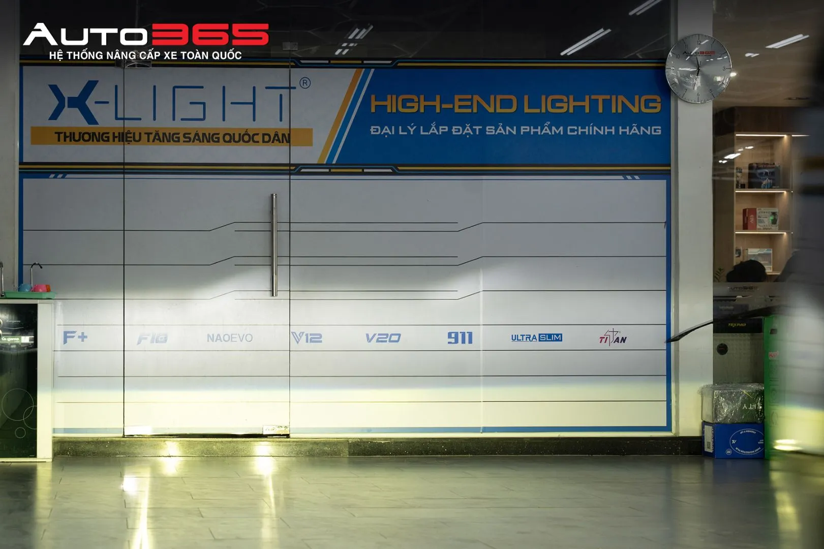 Vùng sáng Cos nhiệt màu 5000K của X-Light F10 Hyper 2.0 sau khi căn chỉnh.