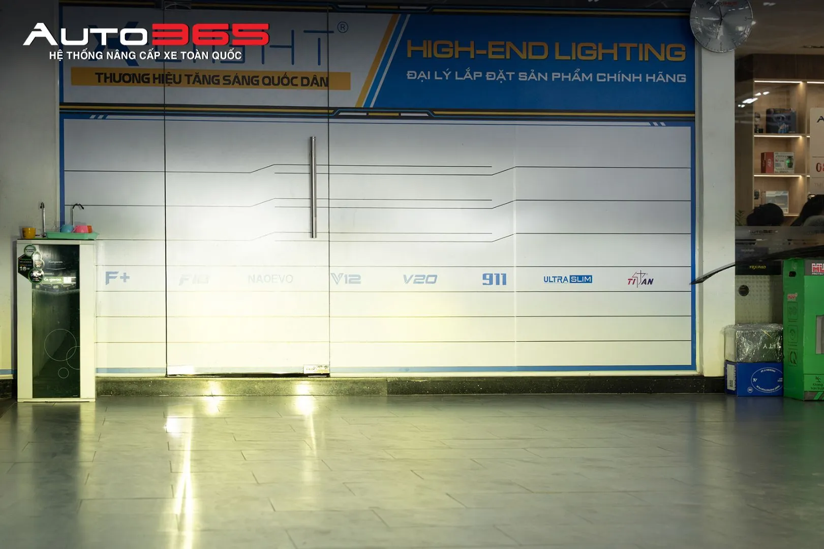 Vùng sáng Pha nhiệt màu 5000K của X-Light F10 Hyper 2.0 sau khi căn chỉnh.