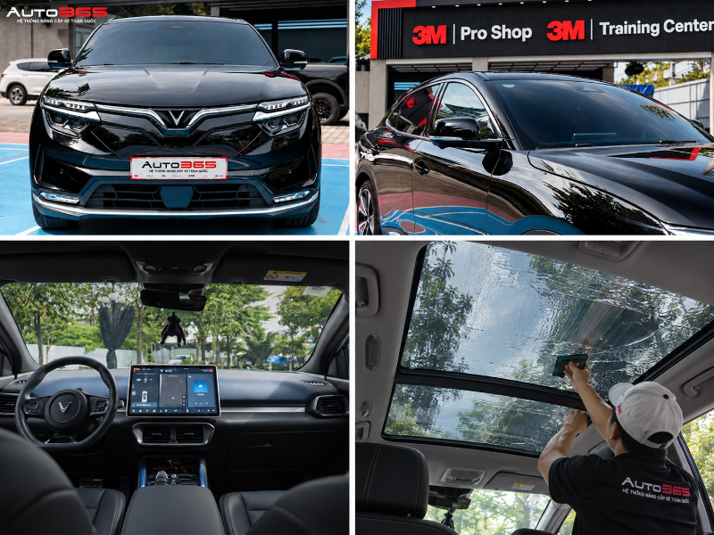 VinFast VF 8 Plus 2023 dán phim cách nhiệt 3M Crystalline Hybrid Pro, sử dụng CR BLK 40 cho kính lái và NR15 cho kính sườn, kính lưng, kính nóc