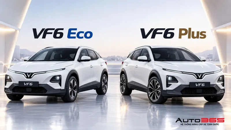 Hình minh họa VinFast VF6 Eco và VF6 Plus khi đối chiếu bảng giá phim cách nhiệt 3M theo phiên bản xe.