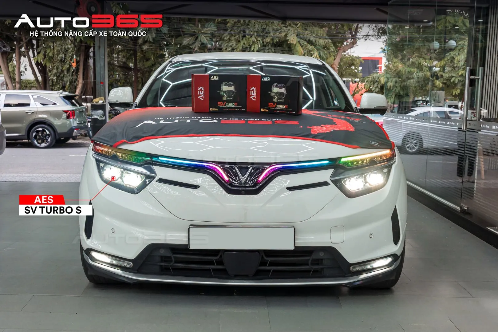 VinFast VF 8 2022 hoàn thiện hạng mục đèn chính với SV Turbo S tại Auto365.vn - Trụ Sở Chính.