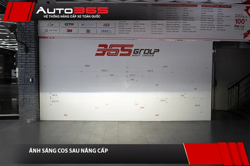 Ánh sáng Cos Volvo XC40 2025 sau khi lắp X-Light Quantum X V2