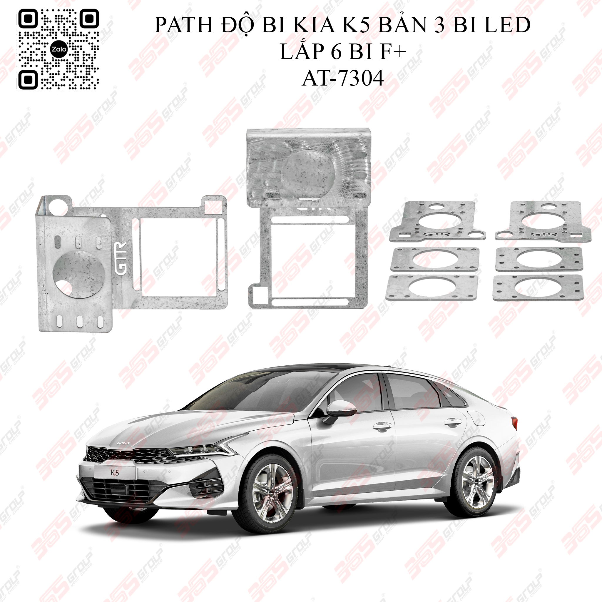 Pat Độ Bi Kia K5 Bản 3 Bi Led Lắp 6 Bi F+ AT 7304