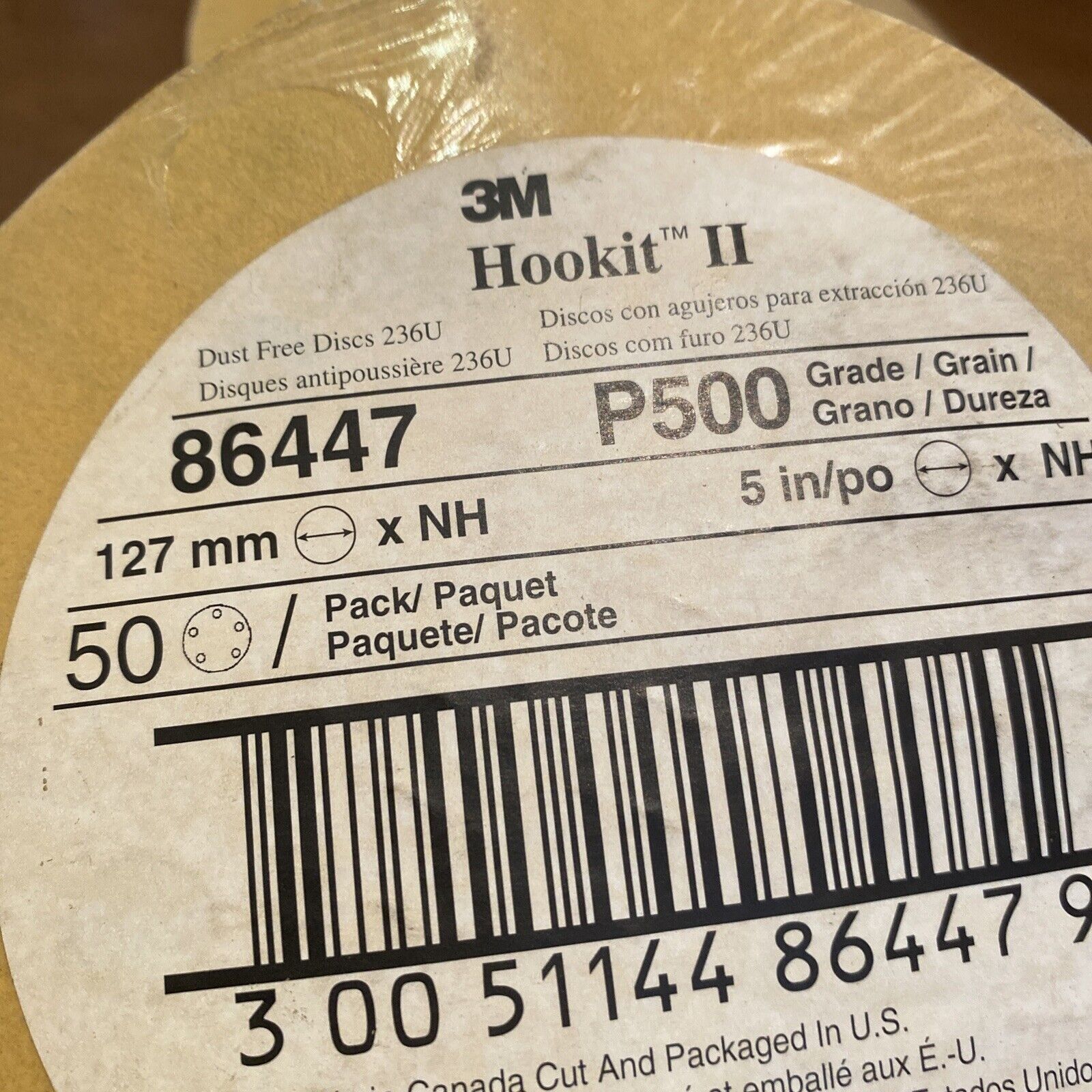 Nhám đĩa Vàng 3M 236U P500