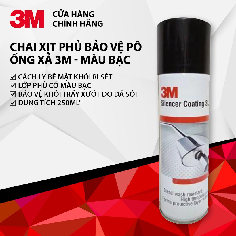 Chai xịt phủ pô mạ kẽm chống rỉ sét 3M màu bạc