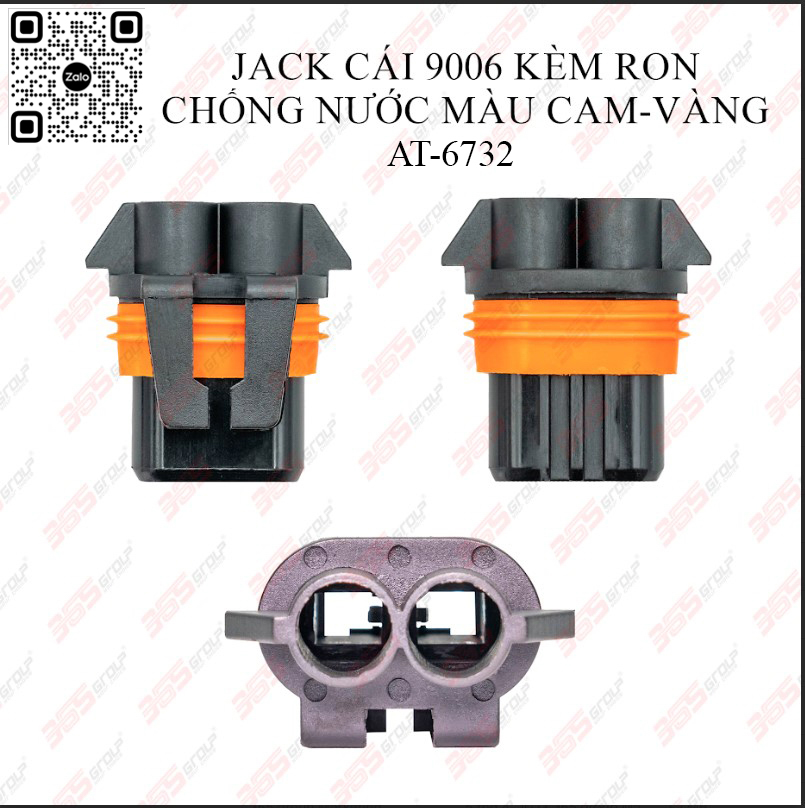 Jack Cái 9006 Kèm Ron Chống Nước Màu Cam Vàng AT 6732