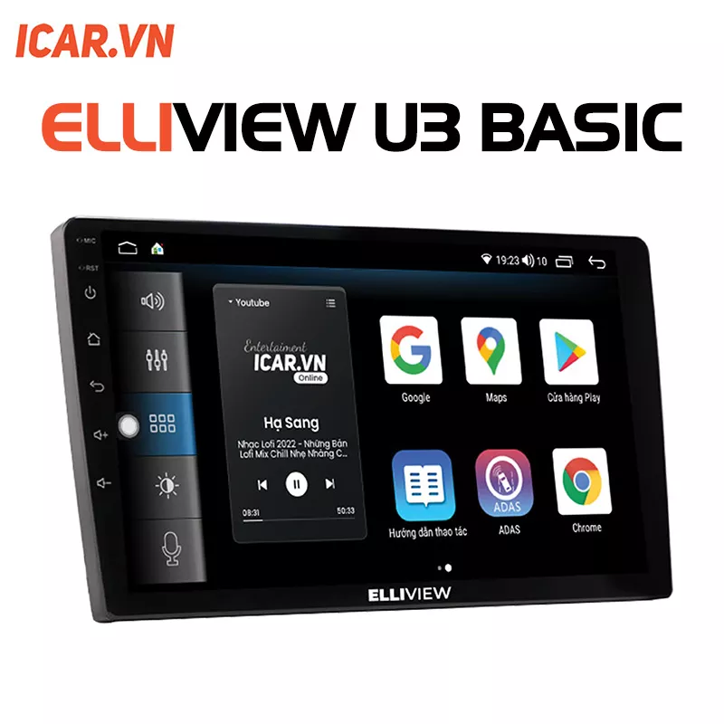 MÀN HÌNH ANDROID Ô TÔ ELLIVIEW U3 BASIC - Hình 1