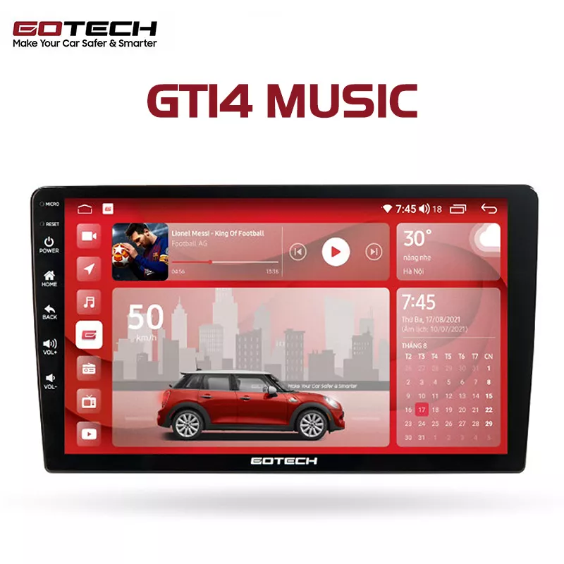 MÀN HÌNH ANDROID Ô TÔ GOTECH GT14 MUSIC - Hình 1