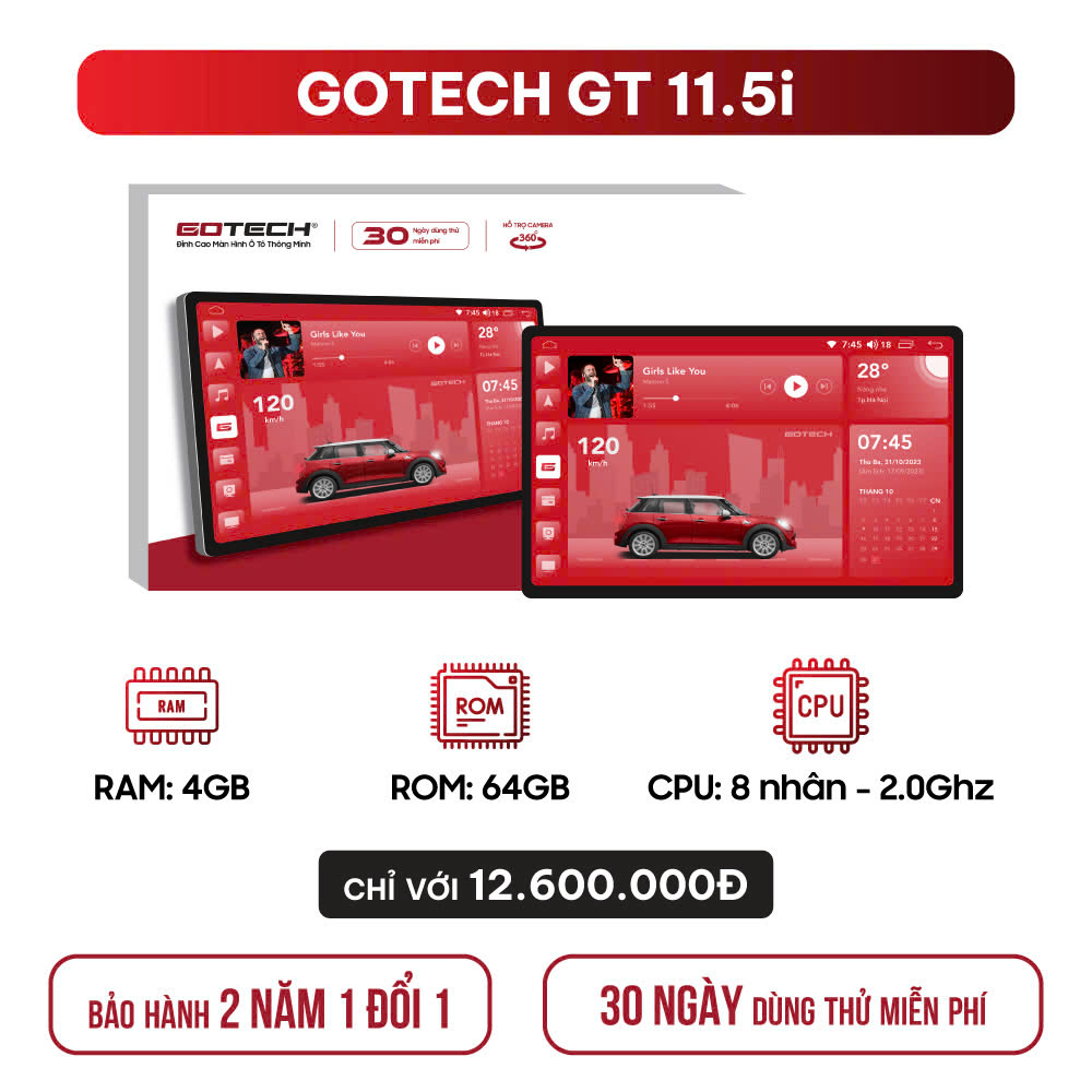 MÀN HÌNH Ô TÔ THÔNG MINH GOTECH GT11.5I