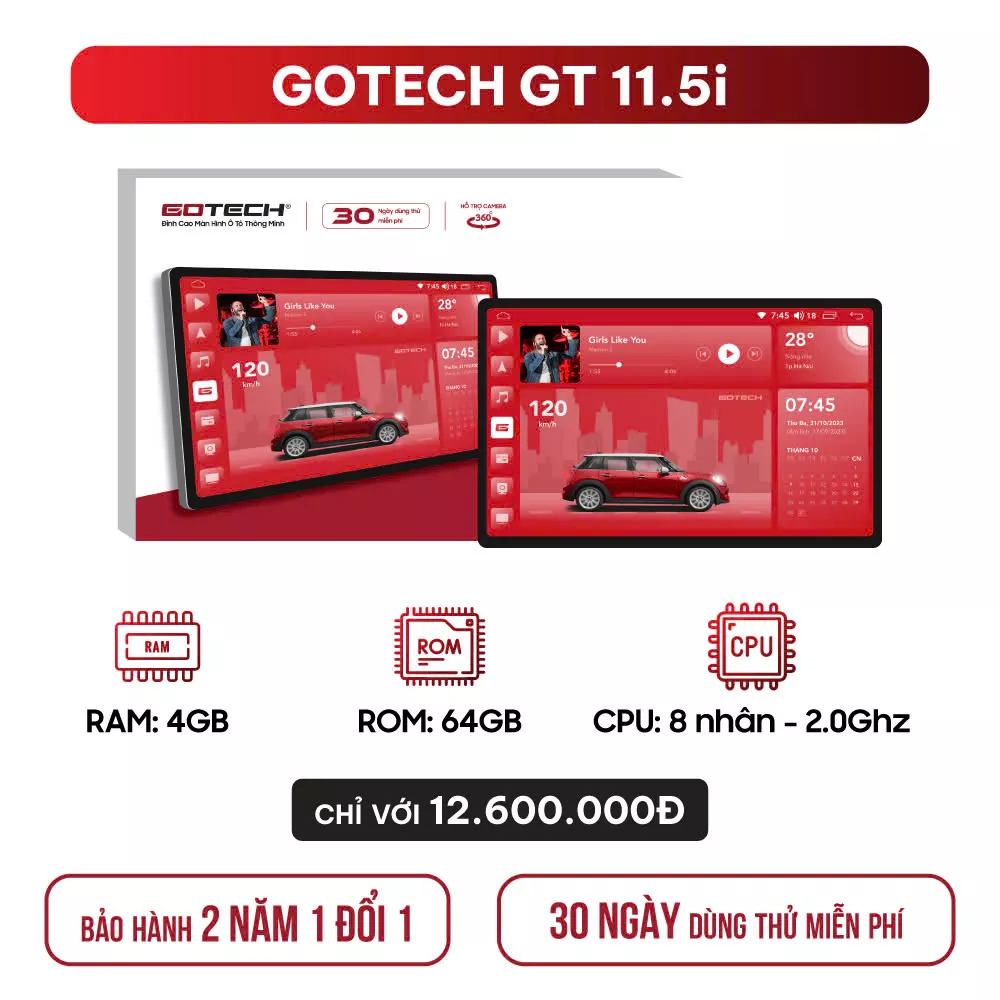 MÀN HÌNH Ô TÔ THÔNG MINH GOTECH GT11.5I - Hình 1