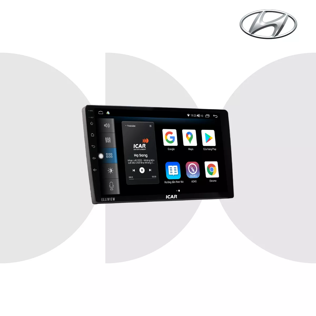 Màn hình android ICAR Elliview U3H dành cho xe Hyundai - Hình 1