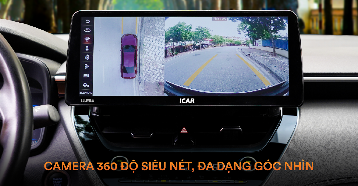 Màn hình android liền cam 360 ICAR Elliview Q4M