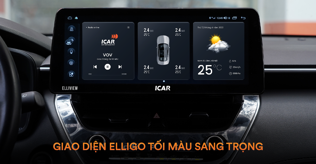 Màn hình android liền cam 360 ICAR Elliview Q4M