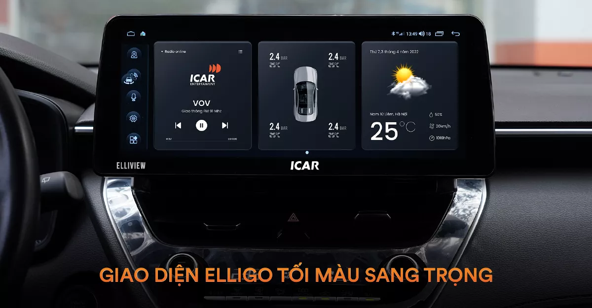 MÀN HÌNH ANDROID Ô TÔ ELLIVIEW Q4 - Hình 2