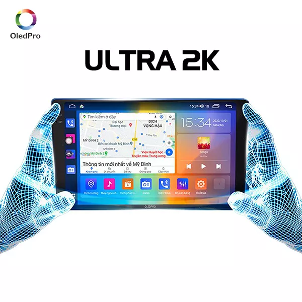 MÀN HÌNH ANDROID Ô TÔ OLEDPRO ULTRA 2K - Hình 1