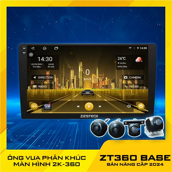 MÀN HÌNH ANDROID ZESTECH 360 BASE NÂNG CẤP 2024 - Hình 1