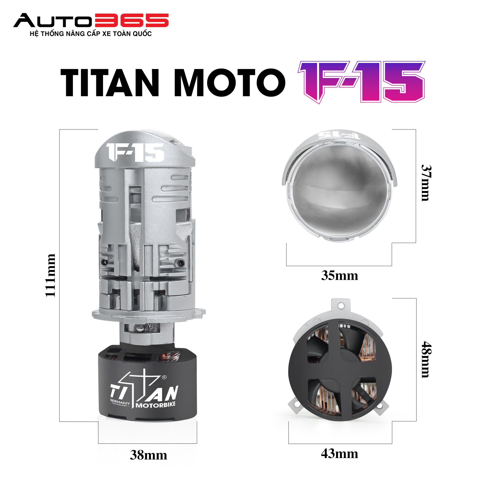 BI LED MINI TITAN MOTO F15