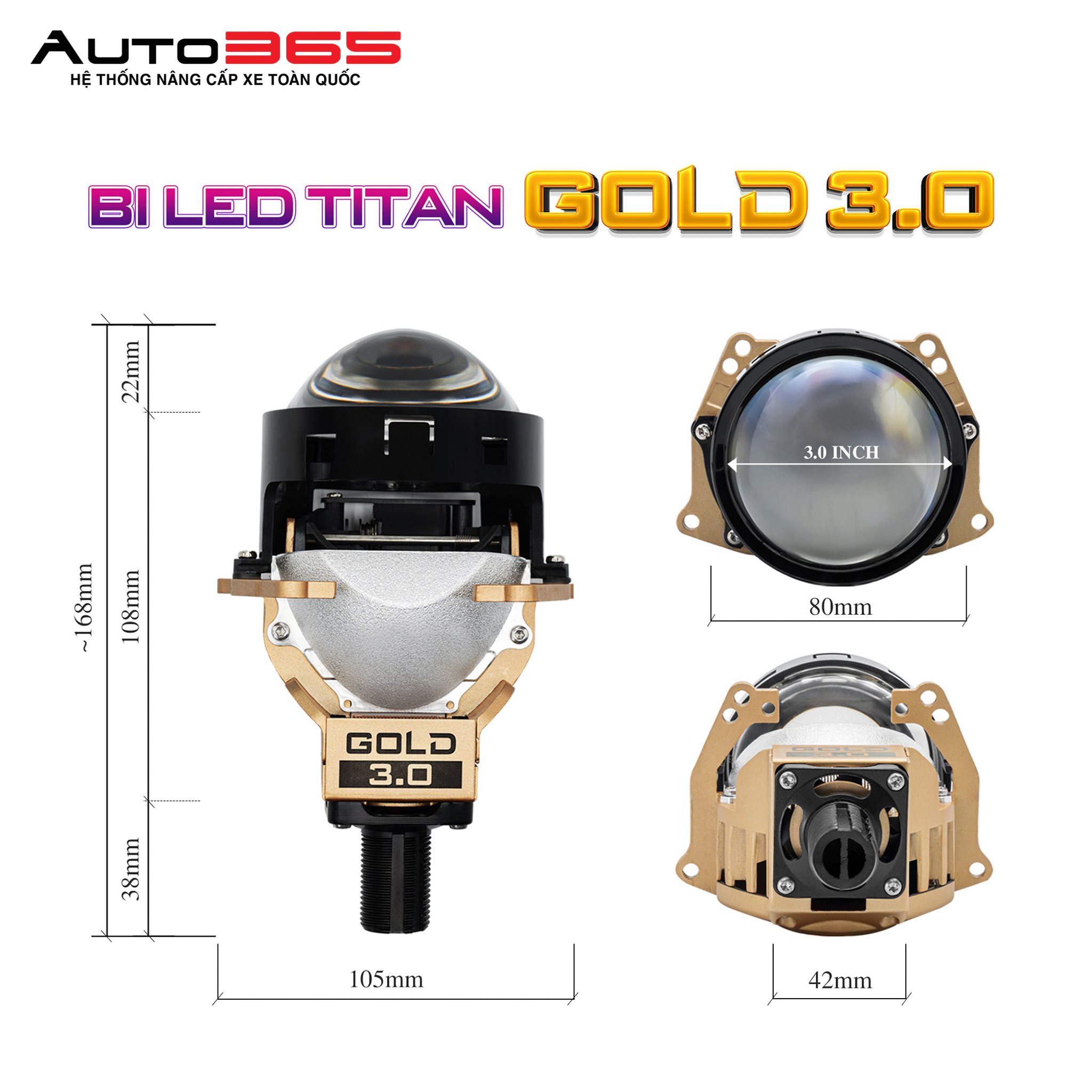 BI LED TITAN GOLD 3.0