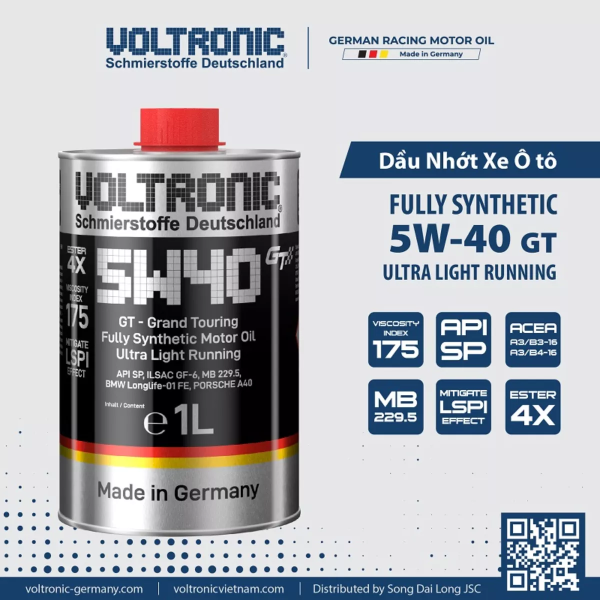 NHỚT VOLTRONIC 5W40 GT - Hình 2